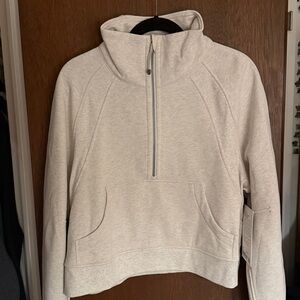 Lululemon Athletica Cream Half-Zip Sweatshirt